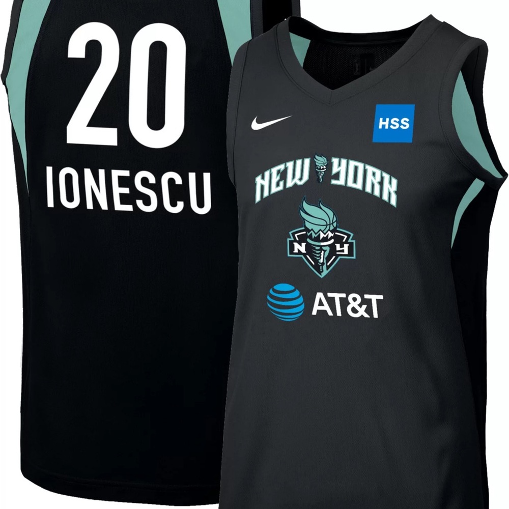 Nike Black and Teal WNBA New York Liberty 🏀 Sabrina Ionescu Jersey